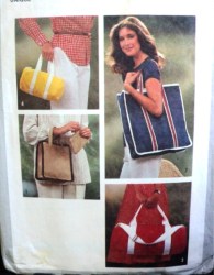 8874 1978 4 SIZES OF TOTE BAGS PATTERN